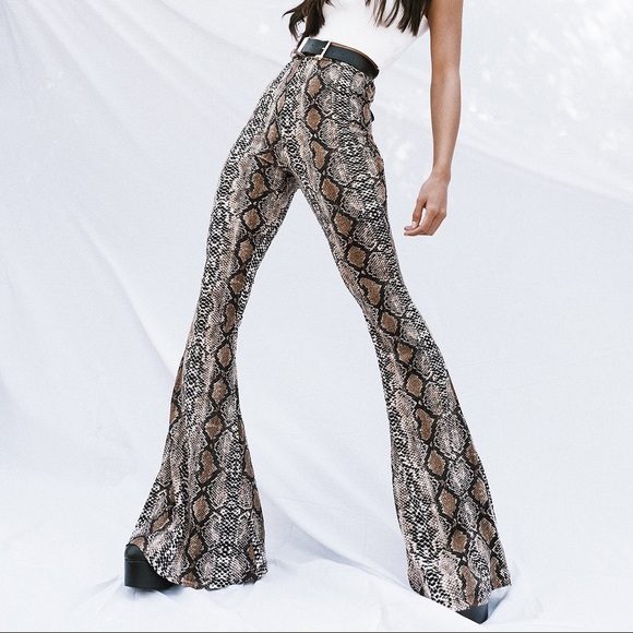snake flare pants